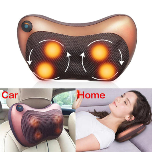 Multi-Function Electric Cervical Body Massage Pillow with Deep-Kneading Heated Massage Nodes